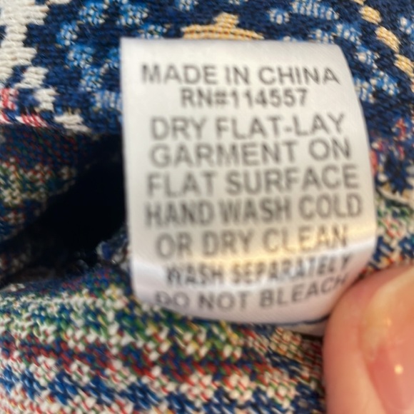 Anthropologie THML  Aztec Style Small Knitted Women Top Pullover Crew Sweater - Picture 6 of 6